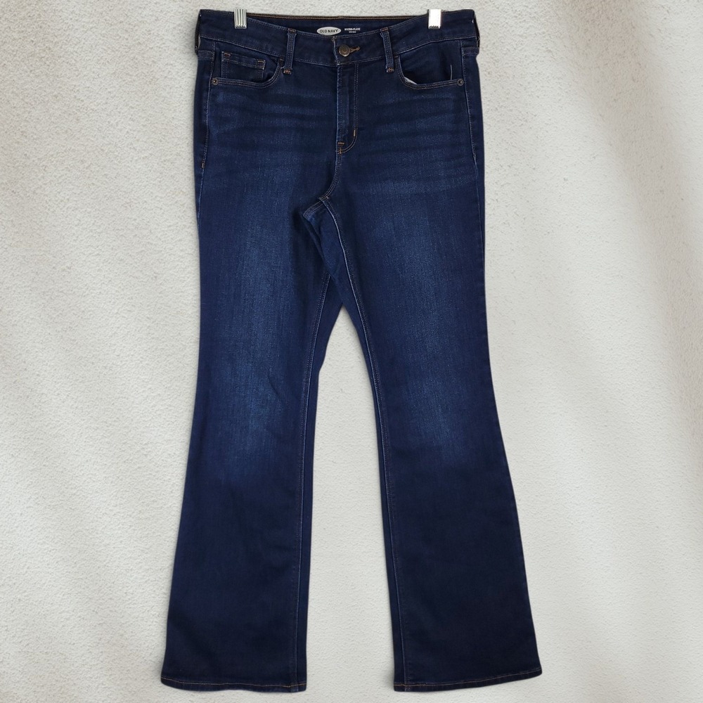 Old Navy Micro-Flare Jeans Women Size 8 Blue Mid-Rise Stretch Denim Boho Western